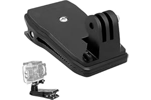 MXYVRIX Supporto a spalla girevole a 360° per GoPro Hero 13/12/11/10/9/8/7/6/Mini, compatibile con Insta360 X4 X3, DJI OSMO Action 4/3, supporto a morsetto a sgancio rapido, accessorio Action Camera