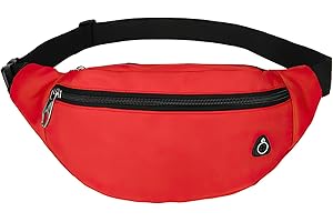 AIDBUCKS ABK - Marsupio a 2/3 scomparti, sportivo, alla moda, da trekking, cinturino regolabile da donna/uomo, DL-2021 Rosso