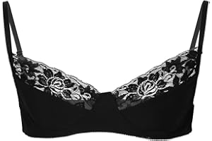 iiniim Lingerie De Nuit Homme Soutien-Gorge Dentelle Fleurs sous-vêtement Sissy Haut Bra Bretelles Bralette Clubwear Cosplay Nightewear Travesti M-XXL