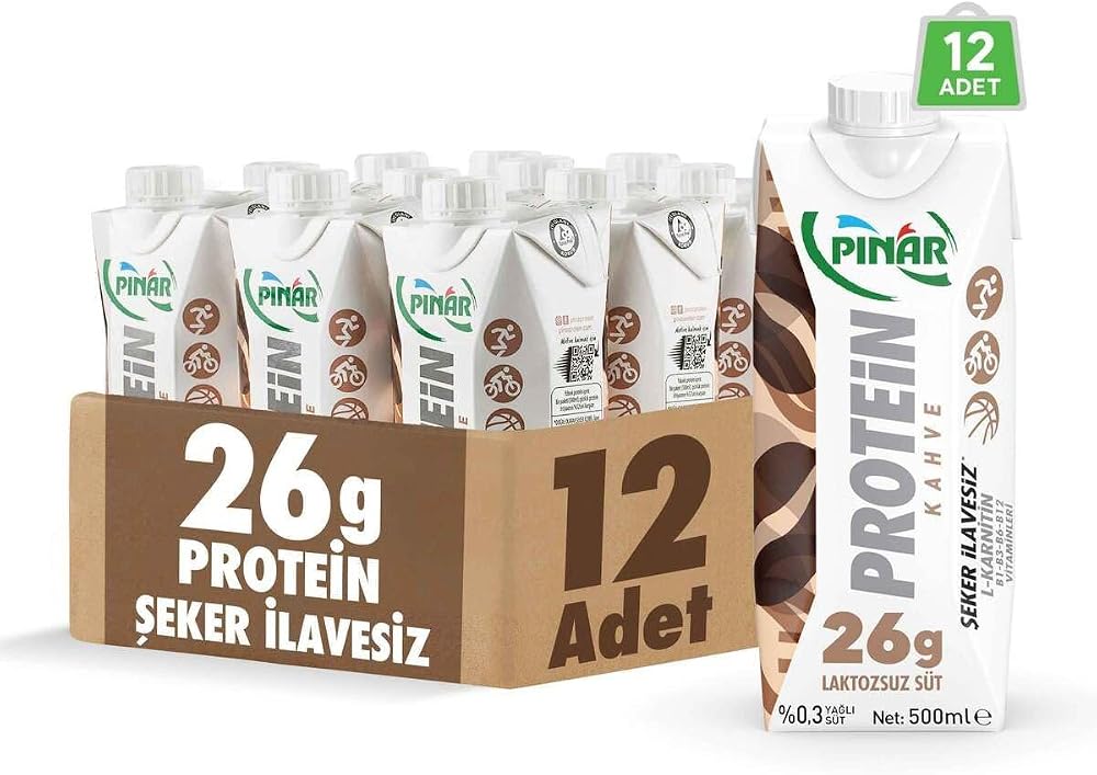Pınar Kahveli Protein Süt 500 Ml X 12 Adet
