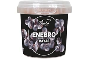BEMBO QUALITÀ D'AUTORE Bayas de Enebro Bembo 40 g - Utilizadas en la Cocción de Carnes y Caza - Excelentes para Ahumar Jamones, Tocino, para Dar Sabor a Chucrut y Patatas