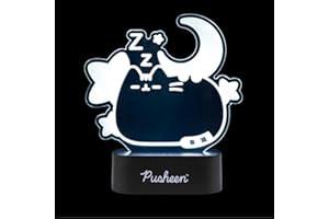 Grupo Erik Luz noche para niños Pusheen cat LED : Lampara de mesita de noche Kawaii/Lampara escritorio infantil | Regalo niña - Decoracion habitacion niña : Accesorios escritorio gaming