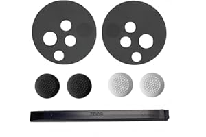 VicRole Black Controller Faceplate Cover for Meta Oculus Quest 2 VR Headset – Durable Replacement Disk Roundle Case with 2 Pairs Thumb Caps