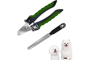 BeautyHunt Pet Nail Clippers and Nail File | Cat Puppy Claw Trimmer Cutter for Small Breeds with Safety Lock and Protective Guard 12cm