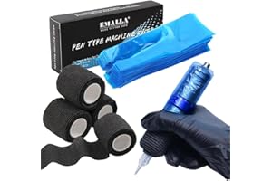 Tattoo Grip Tape Tattoo Pen Taschen 204pcs Set, Unihuby 4pcs Tattoo Griff Vendage Tattoo Pen Bags Azul 200pcs Einweg Tattoo Zubehör