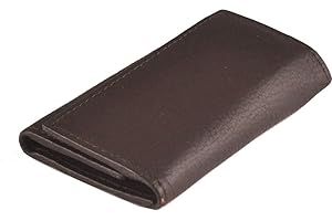 Ashford Ridge Real Leather Key Case Holder Card Wallet in 6 Colours Black Red Tan and Brown