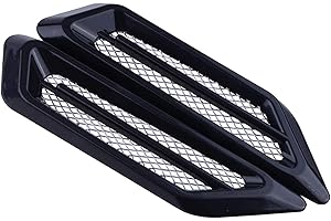 ZQO Embellecedor decorativo exterior universal para coche con apariencia exquisita Puertas de ventilación de flujo de aire de puerta lateral Guardabarros Decoración de estilo de coche Etiqueta de ajuste