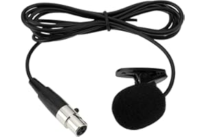 Create idea 1 micrófono de solapa Lavalier de 3 pines con conector mini XLR compatible con Pyle compatible con PHenyx Pro compatible con WENWEN compatible con FIFINE