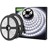 Lepro LED Streifen 12V 5m Selbstklebend, Leiste mit 300 Stück 2835 LEDs, 6000 Kelvin 2400 Lumen Kaltweiß DIY Flexibel LED Ban