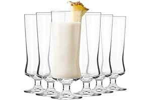 Krosno Bicchieri da cocktail e long drink, set da 6, 300 ml, Collezione Avant-garde – Pina Colada, milkshake, birra, coppa gelato, cocktail – Lavabili in lavastoviglie | Cristallo senza piombo