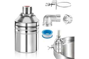 Udbrud Valvola Controllo Livello Acqua Automatico, 3/4" Valvola a Galleggiante, Acciaio Inossidabile 304 Valvola Galleggiante Serbatoio con Nastro di Tenuta Livello Galleggiante per Serbatoio Piscina