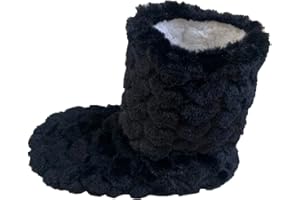 GENERISCH Hohe Hausschuhe Warm Damen Herren Hausstiefel Winter Hüttenstiefel Rutschfest Plüsch Hüttenschuhen Unisex Winterhausschuhe Kuschelig Wärme Pantoffeln Bequem Slipper Stiefel Schuhe Für Drinnen Draußen