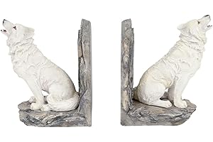 Nemesis Now Podpórki do książek Wardens of the North 20,3 cm, białe, żywica