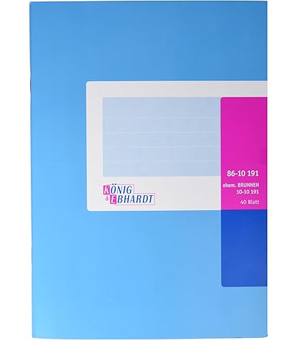 Brunnen König & Ebhardt Journal - 53x33cm Querformat, Magenta Mit Hellblau