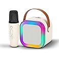 Wembley Rechargeable Karaoke Mic with Speaker for Singing | Wireless Mini Portable Bluetooth Speaker with Microphone & LED Li