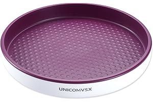 UNICOMVSX Especiero Giratorio, Organizador de Tocadiscos Lazy Susan 30cm, Cocina Especias Organizador, Cocina Giratorio Estante para Condimentos para Cocina Botellas/Cosmético/Armario/Baño-Morado