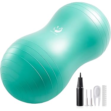 FMYBB70G Balance Ball Trainer met elastieken | bal ( 60 cm) voor fitness yoga pilates training revalidatie | van ABS en onbreekbaar pvc (grijs