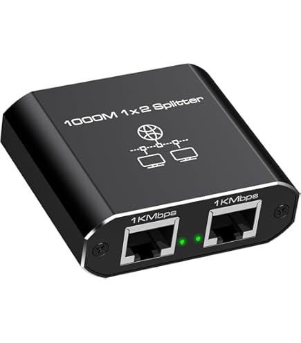 DIGITUS DN-93904 Splitter LAN Cat5e - 2 In 1 Per Rete Cablata Senza Alimentazione