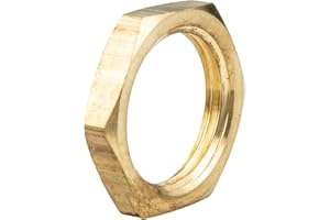 tecuro Contre-écrou avec six pans, filetage intérieur Rp 1/4", laiton nu CW617N