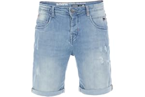 riverso Herren Jeans Shorts RIVTom Kurze Hose Regular Fit Denim Short 99% Baumwolle Bermuda Grau Hellblau Blau w30 w31 w32 w33 w34 w36 w38 w40 w42
