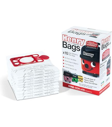 Sacchetti Sottovuoto HepaFlo Per Aspirapolvere Henry - Confezione Da 10, Bianchi, Anti Polvere - Foto 3