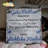 Shabby Style Holzschild - Gute Mütter ~ glückliche Kinder -