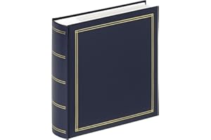 Walther Design Album Photo Bleu 200 Photos 10 x 15 cm mémo Insert Livre Simili Cuir avec gaufrage, Monza ME-138-L