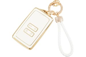 luwiscook Car Key Cover with Keychain Lanyard, 4 Buttons Smart Soft TPU Key Fob Protection Case Compatible with Renault Clio Megane Koleos Kadjar Talisman Captur Espace Dacia Duster