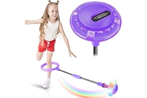 GUBOOM Bola de Salto de Tobillo Niña, Skip It Luminoso Juguete Niña 6 7 8 9 10 11 12 Años con Conteo de Vueltas, Calorías y Tiempo, Regalos Juegos Bola Saltarina (Púrpura)