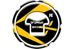 Paraserbatoio.it ADESIVI RESINATI EFFETTO 3D PER MOTO COMPATIBILI CON Benelli TRK 502 X - Giallo - PROTEZIONE TAPPO