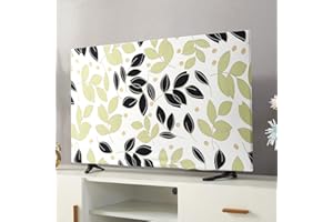 Jonscart Stretchable Dustproof Slipcover TV Screen Monitor Desktop Computer Dust Cover Protector Indoor Decor 22inch to 65inch (24inch,Leaf)