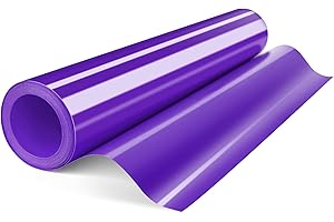 HTVDIY Heat Transfer Vinyl Rolls,12"×12ft Purple HTV Iron On Vinyl for T Shirts