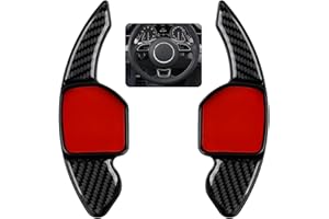 OYDDL Set di 2 pallet per cambio auto, in fibra di carbonio, per volante compatibile con Audi A1 A3 A4 A5 A6 A7 A8 Q3 Q5 S3 S4 S5 S6 S7 S8 (nero)