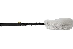 DINGO WALDEMAR RUTKOWSKI Dingo V15579 - Giocattolo per cani in pelliccia di pecora, per addestramento, agilità, teaser, bacchetta elastica Racer, colore: nero