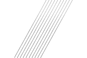 TA-VIGOR 10Pcs 1.5mm x 300mm Stainless Steel Round Rods, Metal Solid Round Shaft Rods Lathe Bar Stock for DIY Crafts Car Helicopter Airplane Model