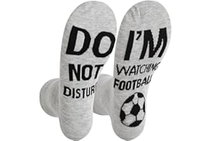 Dekzked Do Not Disturb I'm Watching Football Socks,Funny Socks Novelty Gifts for Men,Women,Teenager,Husband,Dad,Son,Football Lovers