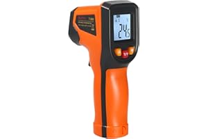 IRFORA Termometro a infrarossi, pistola di temperatura digitale senza contatto, da -50 °C a 600 °C (da -58 °F a 1112 °F), termometro IR per industria, cucina, automobile, non per uso umano