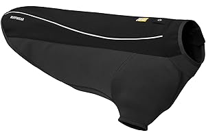 RUFFWEAR Chaqueta de Abrigo de Perro, Cloud Chaser, Resistente a la Intemperie, Protege a tu Perro del Frio, Obsidian Black, Medium