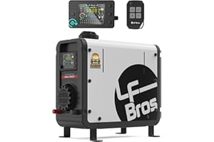LF Bros Riscaldatore Diesel Portatile 5kw, 12V/24V/220V d'Aria di Parcheggio, Notturno Con Timer Interruttore LCD per RV, Camion, Tenda, Garage (Bianco)