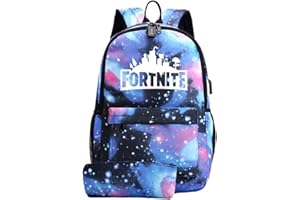 Yueunishi Luminous Backpack Anti-Theft with USB Port, Boys Girls Men Women Backpack Pencil Bag School Travel Outdoors