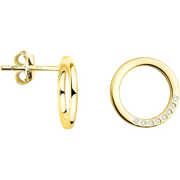SOFIA MILANI Damen Ohrringe Aus 925 Sterlingsilber Mit Zirkonia – Elegante Kreis-Ohrstecker In Geschenkbox