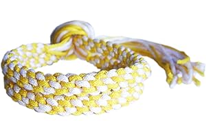 DUO GEAR YELLOW & WHITE DUO MUAY THAI KICKBOXING RING FIGHTERS TRADITIONAL PRAJIOUD PRAJEAT ARM BANDS (PAIR)