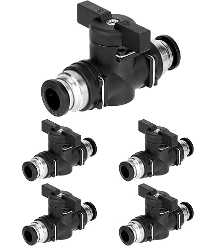 Vanne Pneumatique Manuelle HVSF – Raccord 1/4", Pour Tuyau PU 6mm OD, Pression 0-1.0 MPa - 12
