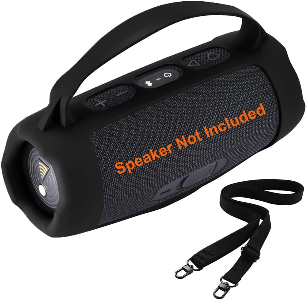 Zitel Case Compatible with JBL Charge 5 Wi-Fi Wireless Portable Bluetooth Speaker Silicone Protective Cover - Black