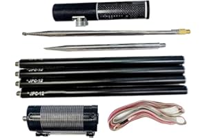 AIDNTBEO PAC-12 7MHz-50MHz 100W 8-Band HF Antena GP portátil de onda Rhortwave QRP para radio FM QRP, antena telescópica Gabil HF frecuencia ajustable