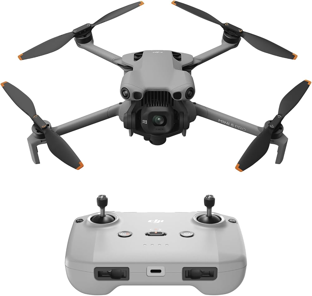 DJI Mini 5 Pro | Çok Yönlü Engel Algılama, ActiveTrack 360 °, 225 ° Gimbal Döndürme, 20km İletim, Yeni Başlayanlar için 4K Drone