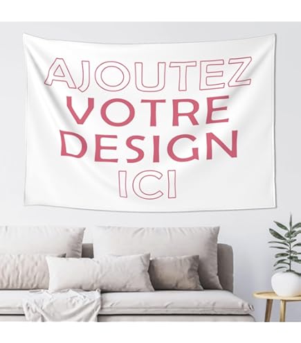 Tapisserie Personnalisée Avec Photo Et Texte - Tenture Murale 152x102 Cm - Décoration Maison, Cadeau Personnalisé