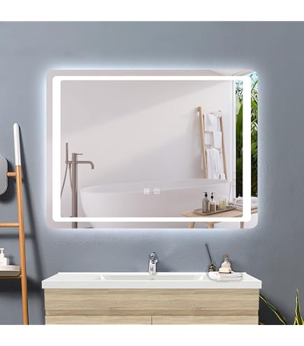 Miroir Salle De Bain LED 120x80 Cm Anti-buée – Dimmable, Fonction Mémoire, IP44, Verre Trempé - 6