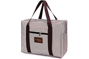 VOHONEY Sac de Voyage en Nylon Ultra léger Sac de Voyage Pliable Avion Imperméable Organisateur Sac à Main pour Voyage Bagage (Brown)