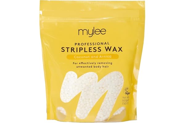 Mylee Professionnel Perles de Cire Épilation 500g – Wax Chaude Sans Bande Premium Italienne Homme & Femme – Épilation Maison Corps, Maillot, Visage, Brésilien (Noix de Coco et Arnica)